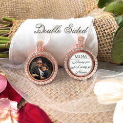 Loss of Grandpa Memorial Charm for Bride-Bouquet Charm with Picture-Photo Bouquet Charm for Wedding Remembrance-Memorial Wedding Gift