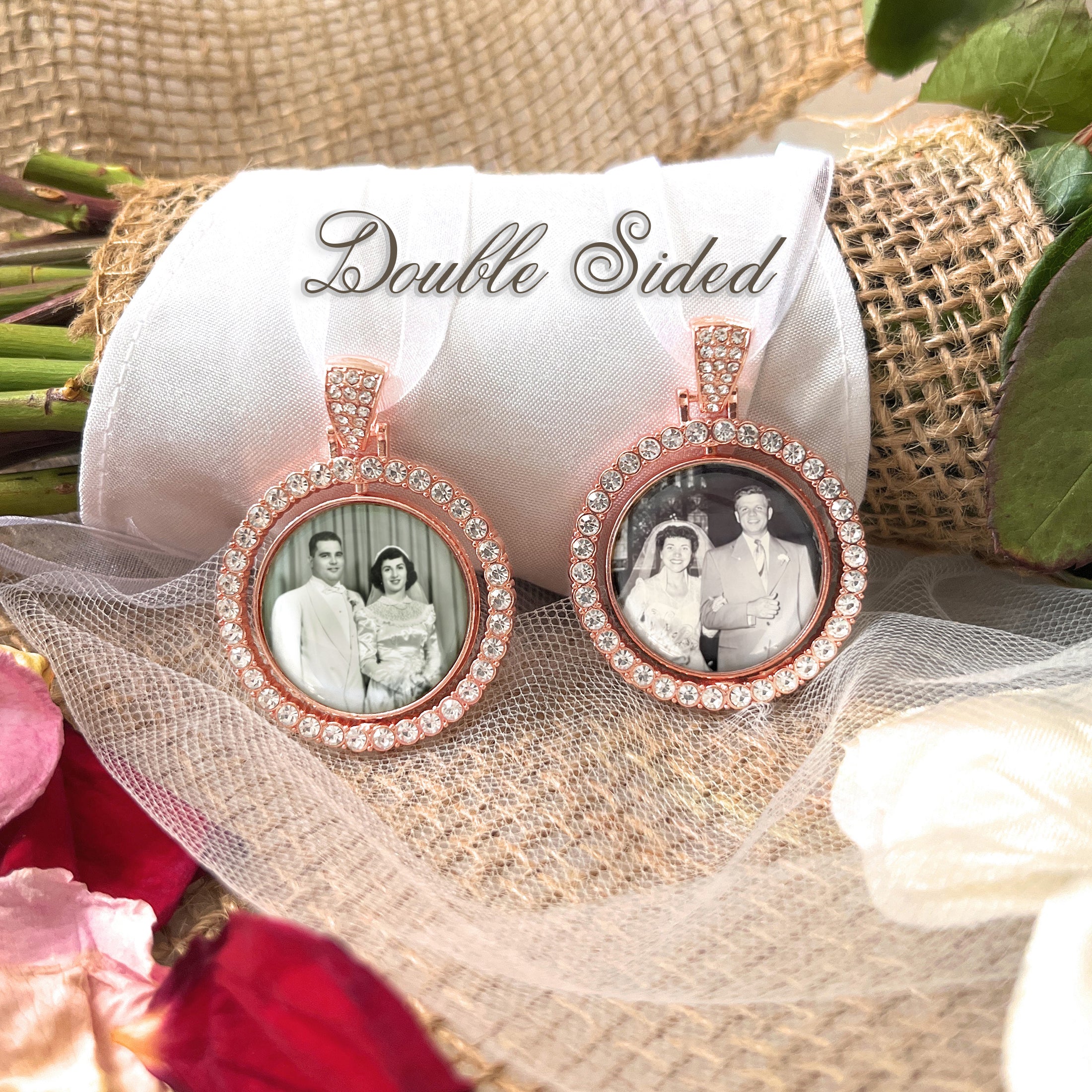 Wedding Picture Charm-Photo Memorial Bouquet Charm for Wedding Remembrance-Loss of Loved Ones