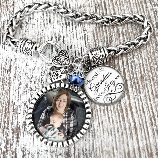 Me and My Grandma Bracelet-Custom Photo Grandma Gift-Christmas Gifts for Grandma-Nana Gift-Mimi-Great Grandma-Mom Jewelry
