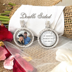 Memorial Bouquet Charm-Photo Remembrance Gift for Bride's Bouquet-Memory