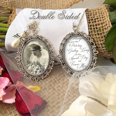 Memorial Photo Bridal Bouquet Charm-Wedding Remembrance Gift for Bride