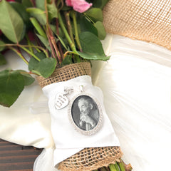 Memory Bouquet Charm with Photo for Loss of Loved One-Remembrance Gift