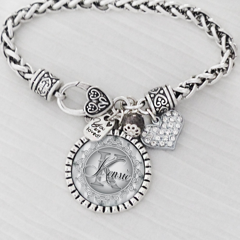 Personalized Name Bracelet -Friend Bracelet -You are loved charm, Gifts for Best Friend, Initial Name Jewelry