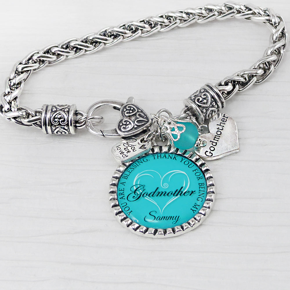 Godmother Gifts-Personalized Godmother Jewelry-Thank you gift-Christmas Gift Godmothers-Mother's Day