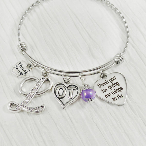 Personalized PT GIFTS , Therapist Thank you Bracelet, Physical