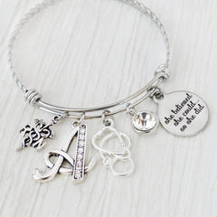 RN Graduation Gift, RN Graduate, She Believed she could so she did, Rn jewelry gifts, Bangle Bracelet-Jewelry,College Grad Gift,Nurse Gift