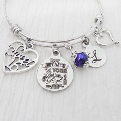 SWEET 16 Birthday GIFT, Never drive faster than your guardian angel can fly bracelet, Personalized Jewelry, Sweet 16 Jewelry, 16th Birthday