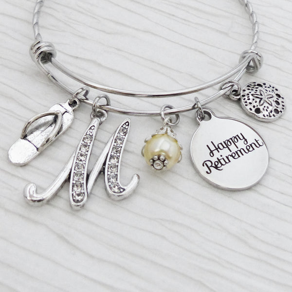 Happy Retirement Retirement Charm Bracelet Beach Retirement Gifts