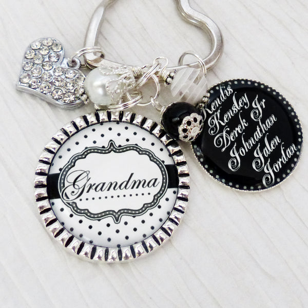 Custom Grandma Gifts, Keychain, Children's Names, Grandma Mother's Day, Grandma, Nana, Mimi, Gigi