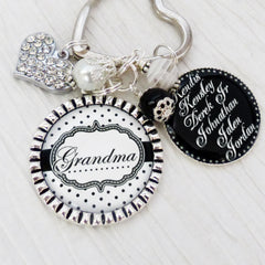 Custom Grandma Gifts, Keychain, Children's Names, Grandma Mother's Day, Grandma, Nana, Mimi, Gigi
