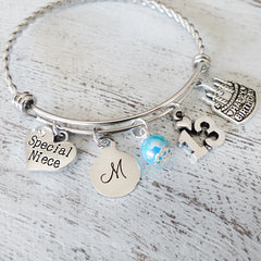 Niece 13th Birthday GIFT, Personalized 13th Birthday Bangle Bracelet, Happy Birthday Jewelry, 13th Birthday, Teenage Niece