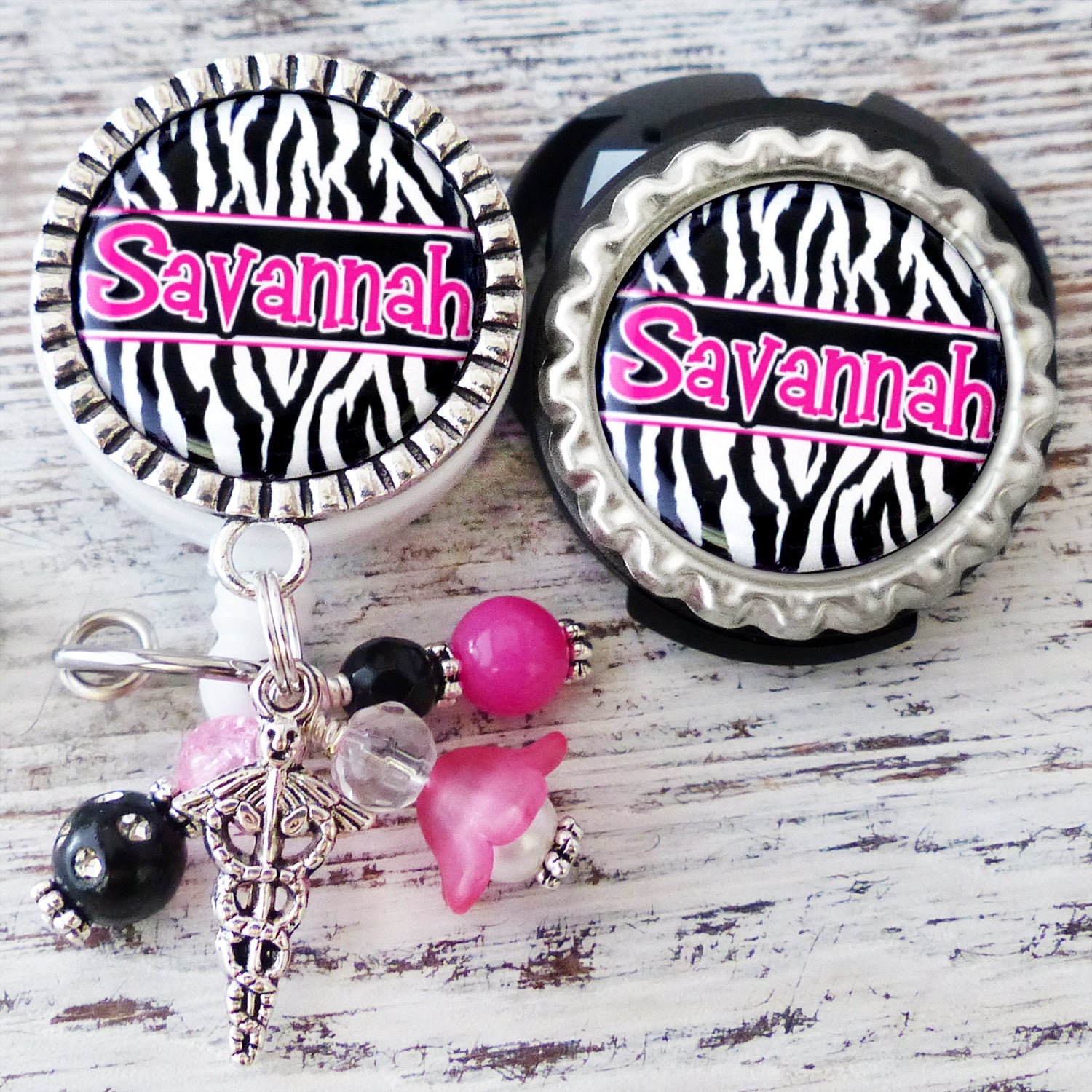 Student Nurse Gifts-Personalized Badge Reel with Stethoscope Name tag set, Personalized ID Badge, Retractable Badge, RN