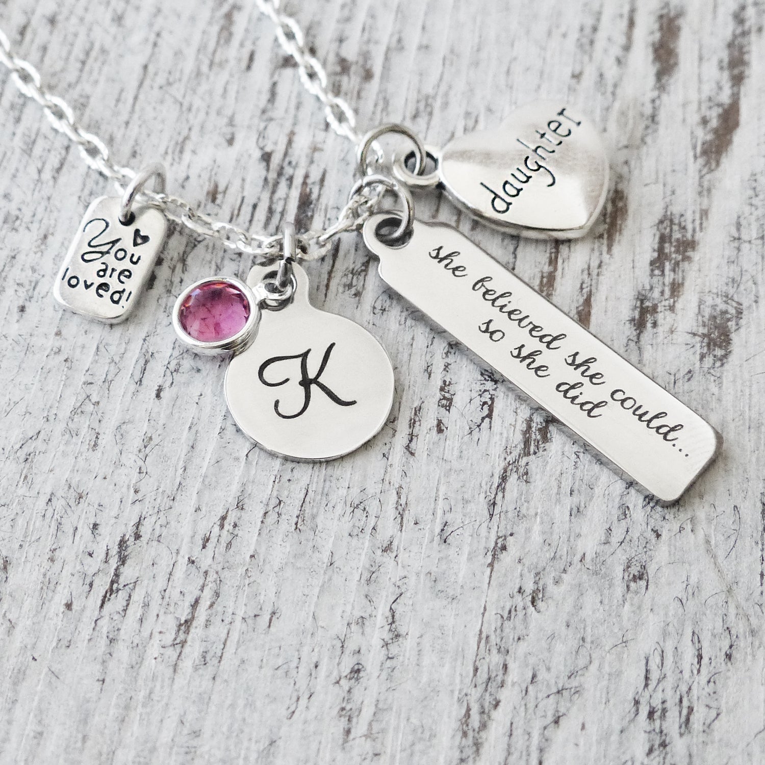 Daughter Graduation Gifts, She believed she could so she did Necklace, Personalized Graduate Necklace, High School, College, New grad