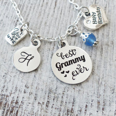 Grandma Gifts for Mother's Day, Best Grammy Ever Personalized Necklace, Family Tree, Birthday Gifts