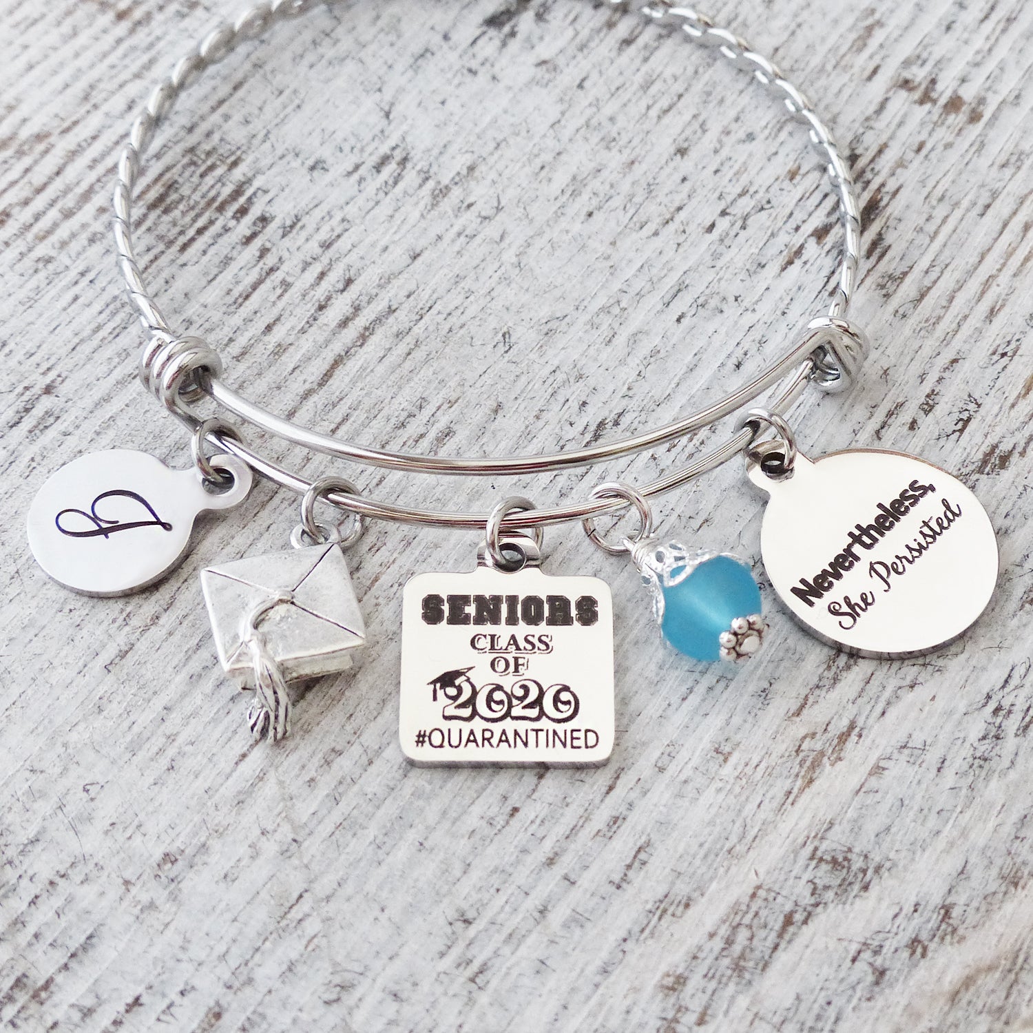 Graduation Quarantine Gifts, Seniors Class of 2021 #Quarantined Jewelry-Nevertheless She Persisted