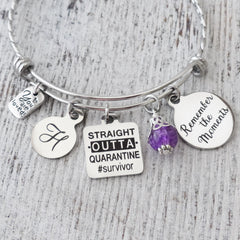 Quarantine Gifts, Graduation Jewelry, Birthday Quarantined Gifts-Straight Outta Quarantine #Survivor