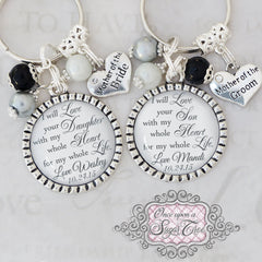 Personalized Wedding Set, Mother of the Bride, Mother of the Groom, Gift from Bride, Gift from Groom,Wedding Jewelry, Inspirational Jewelry