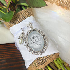 Customized Photo Wedding Bouquet Charm-Remembrance Loss of Loved One