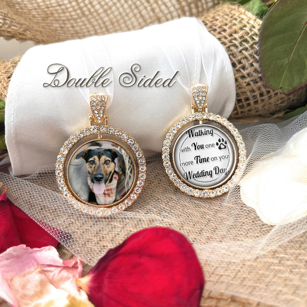 Pet Memorial for Bride-Wedding Memorial Bouquet Charm for Bridal Bouquet-Photo Memory Gifts