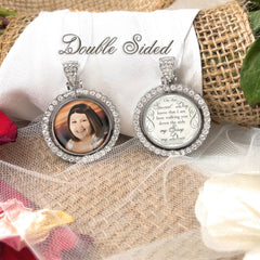 Loss of Brother or Sister-Photo Memorial Bouquet Charm for Bride-Wedding Remembrance Gift-Attach to Bridal Bouquet