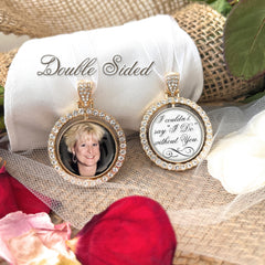 Wedding Memorial Gift-Photo Memorial Bouquet Charm for Wedding Remembrance-Loss of Mom Dad