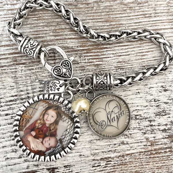 Grandma Long Distance Gift from Grandchildren-Custom Photo Bracelet