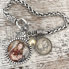 Grandma Long Distance Gift from Grandchildren-Custom Photo Bracelet