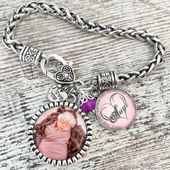 Aunt Gift from Niece Nephew-Custom Photo Bracelet for Aunt-Only The Best Sisters Get Promoted To Aunt-Mother's Day-Birthday-Christmas-First Time Aunt-Tia-Auntie
