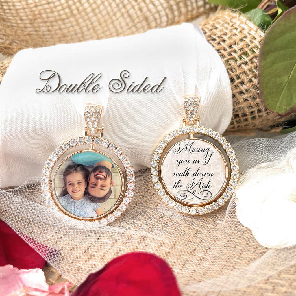 Photo Bouquet Charm-Wedding Memorial Picture Charm-Double Sided-Custom –  Sugartree and Company