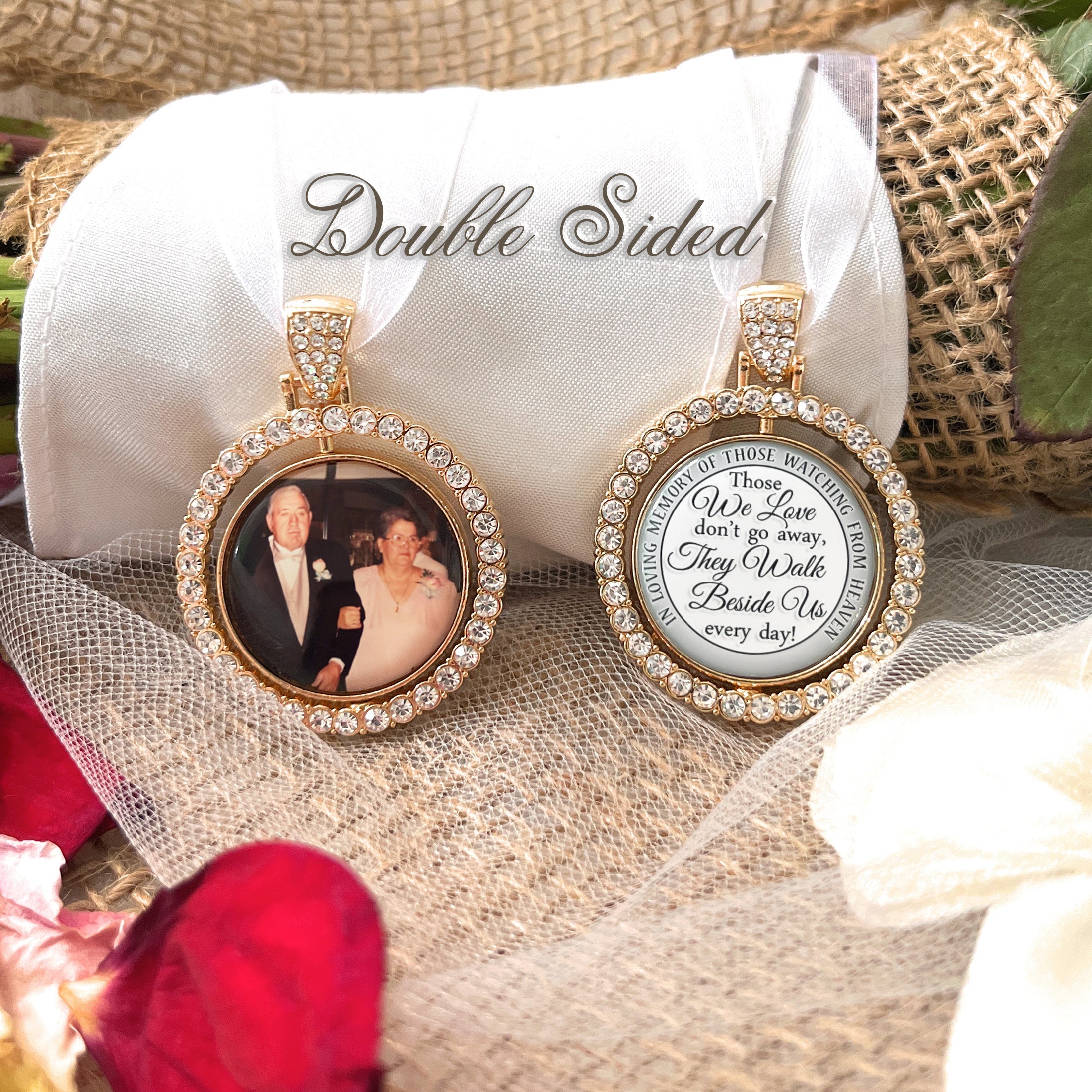 Customized Photo Charm for Bridal Memorial Bouquet - GetNameNecklace