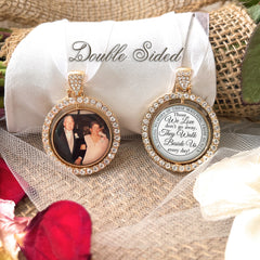 Memorial Photo Bridal Bouquet Charm-In Loving Memory of Those Watching From Heaven