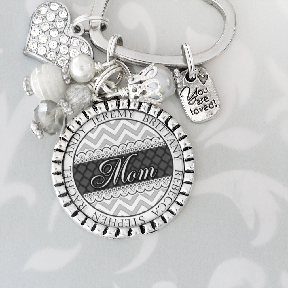 MOM GIFT, Mom Keychain, Personalized Kid's Names, Personalized Gifts for Mom, Mother's Day Gift for Mom