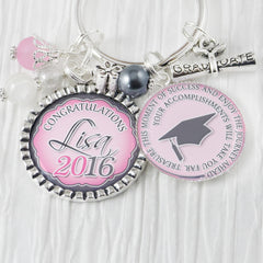 Graduation GIFT, Personalized Graduation Year Keychain, Graduation Gift, Graduate, GRAD, Graduation Cap, Inspirational Quote