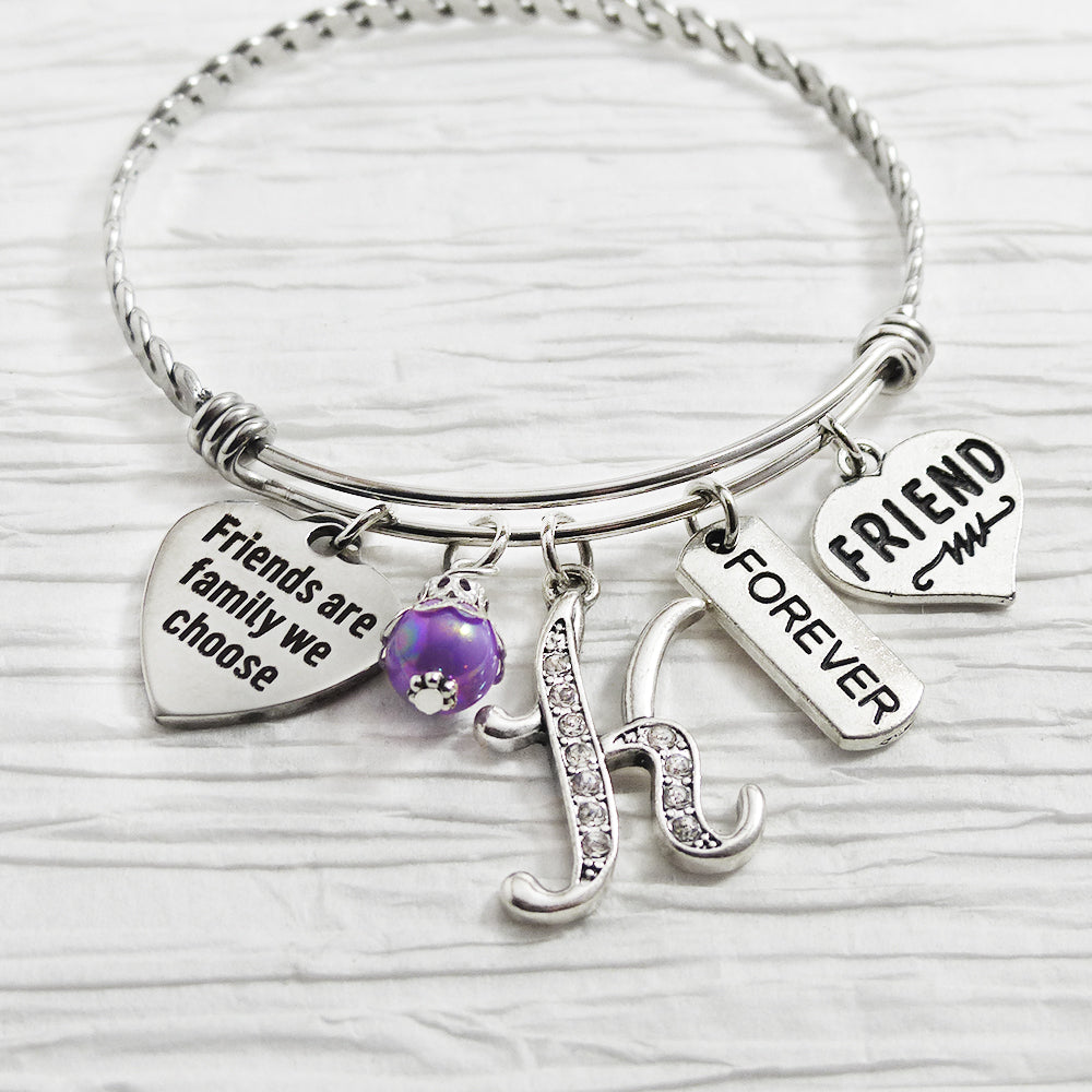 Friendship Bracelet, Gift for Friend, Friends Are Family We Choose, Personalized-Best Friend Jewelry