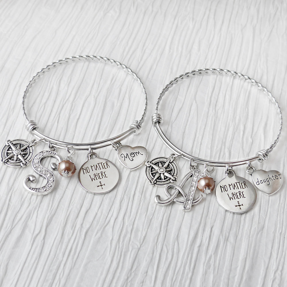 Mother Daughter Bracelet Set, No Matter Where Bracelet- Jewelry, Gift, – Sugartree and Company
