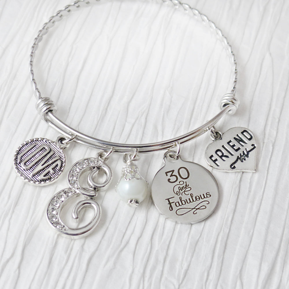 30th Birthday Gift for Her, Birthday Jewelry, Friend, Personalized
