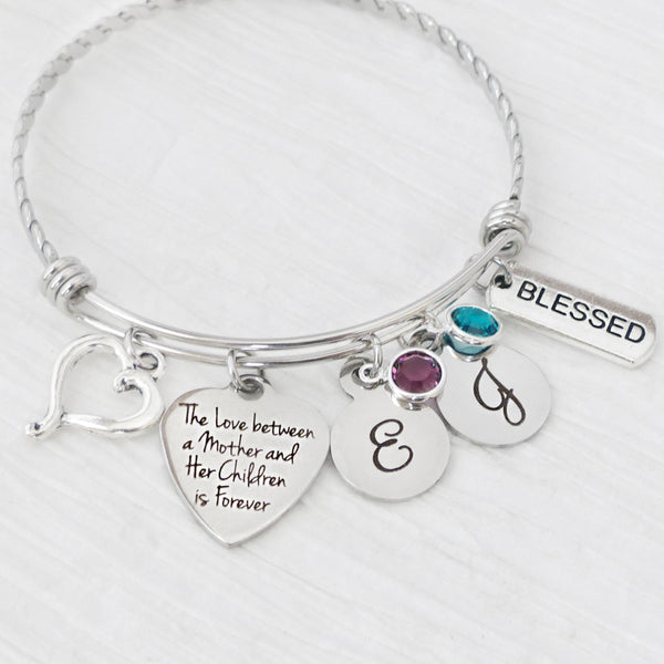 Birthstone Jewelry for Mother, Personalized -The love between a mother and her Children is forever