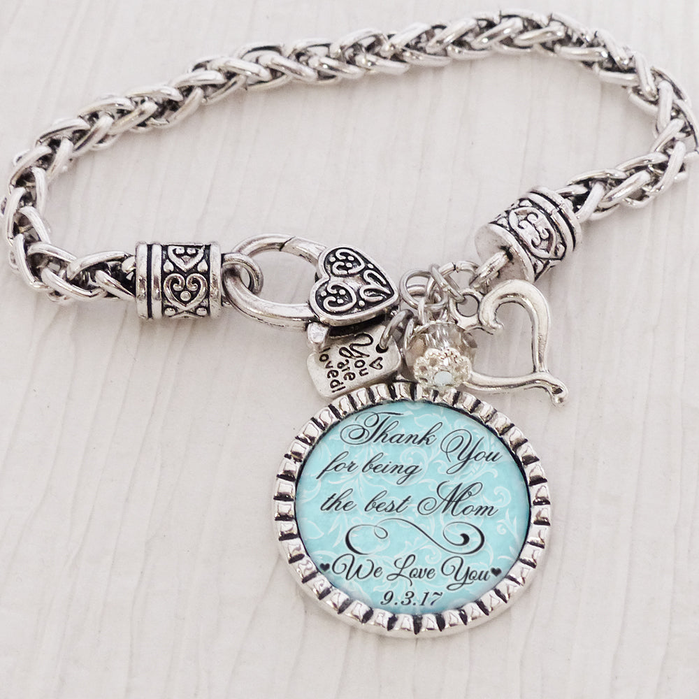 Mom Bracelet -Mother's day gifts-You are loved charm, Gifts for Mom-Thank you for being the Best Mom-Birthday Gift Ideas -Mom Jewelry-Christmas Gift