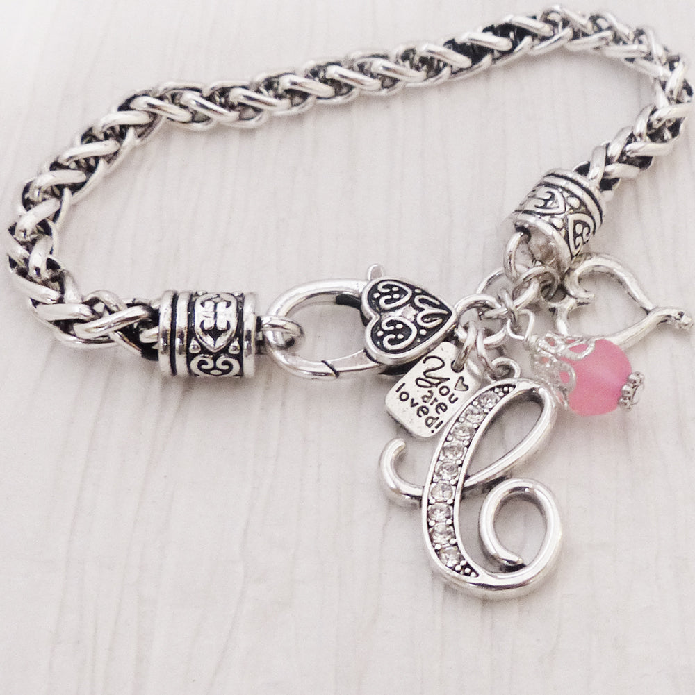 Personalized Friendship Bracelet -You are loved-Bracelets for Woman-Christmas Gift, Custom Letter Charm Bracelet, Mother's Day Gift
