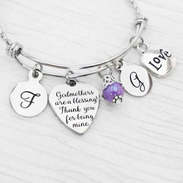 Godmother Jewelry- Godmothers are a blessing! Thank You For Being Mine, Godmother Gift, Godchild