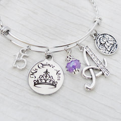 Quinceanera GIFT, 15th Birthday Gift, Personalized 15th Jewelry- Mis Quince Anos, Jewelry- Crow-Number 15-Guardian Angel