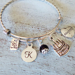 Personalized 13th Birthday Daughter Gift, Happy Birthday Bangle Bracelet, Teenager Jewelry