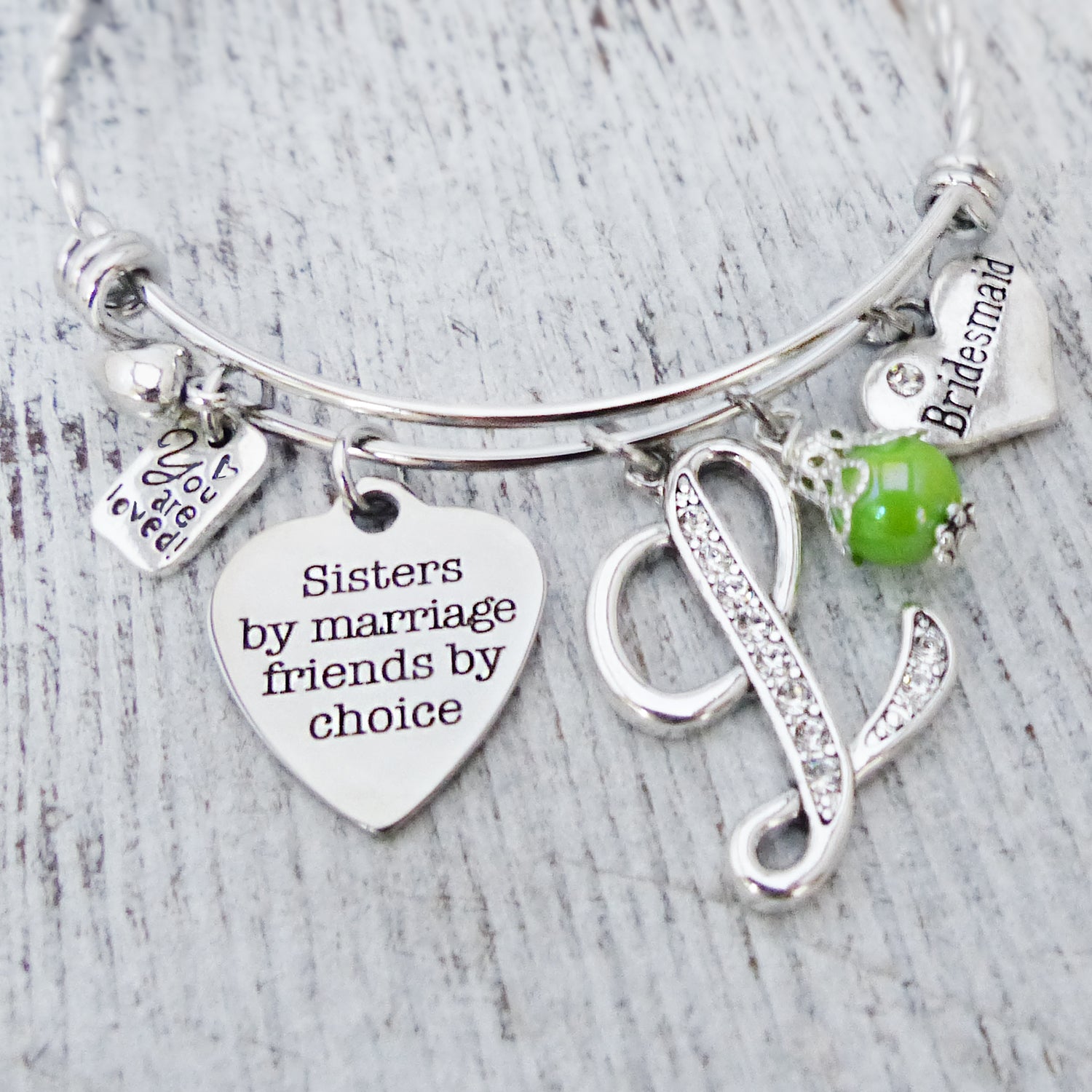 Personalized Bridesmaid Gift, Sisters by Marriage Friends by Choice, Bridal Party Gifts, Sister in Law Gifts
