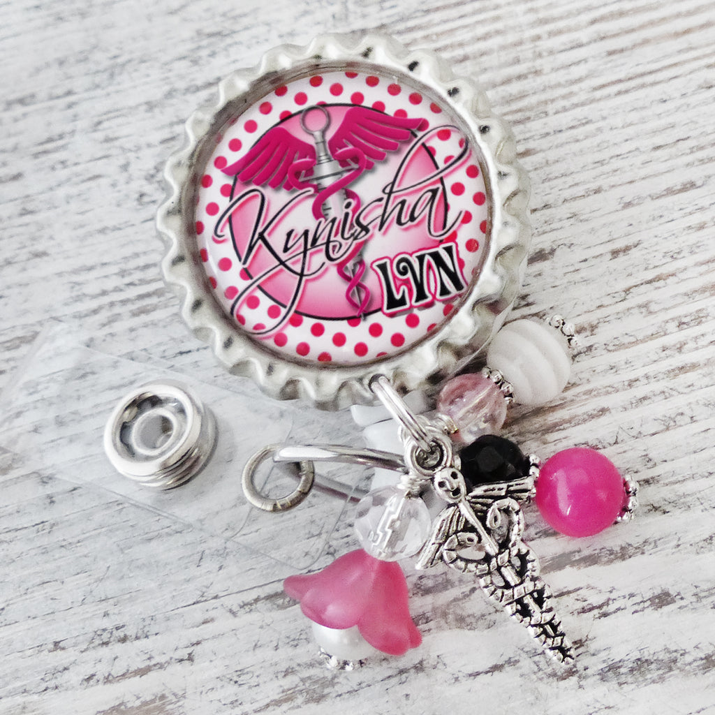 Rn Badge Reel, Personalized ID Badges for Nurses, Zebra Print, NP, BSN, Cna, Retractable Holder with Name and Title, Custom Nurse Gifts, Graduation