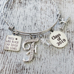 Class of 2023 Graduation Gifts-Those who reach can touch the stars-Personalized jewelry gifts for Graduate-Grad Bracelet- College Grad Gift Senior