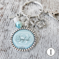 Realtor Closing Gift, New Home Keychain, Personalized Year, My First Home, House Warming Gift