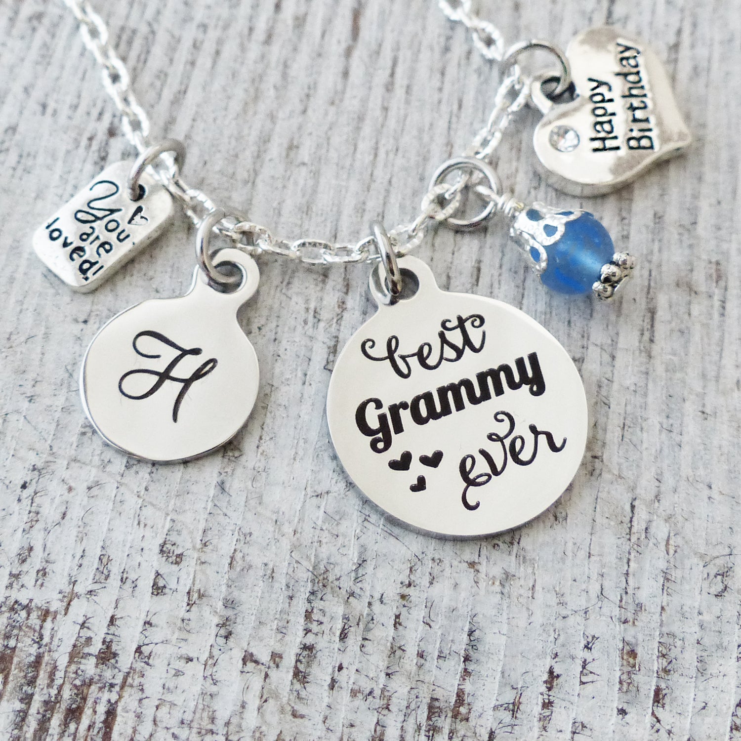 Grandma Gifts for Mother's Day, Best Grammy Ever Personalized Necklace, Family Tree, Birthday Gifts