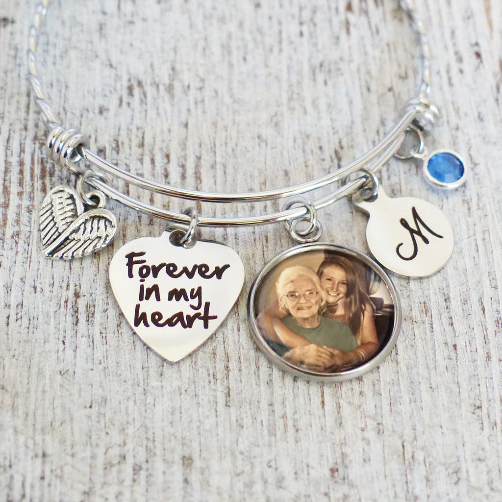 Dad Bereavement Bracelet loss of loved one-Bangle-Photo-Memorial Gift –  Sugartree and Company