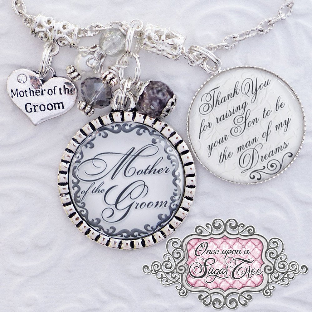 Mother of the GROOM Gift WEDDING Necklace Inspirational Quote