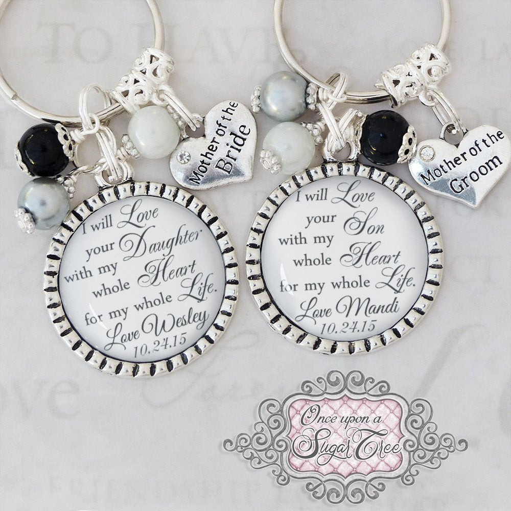 Personalized Wedding Gift for Parents, Mother of the Bride, Mother of the Groom, Gift from Bride, Gift from Groom,Jewelry, Inspirational